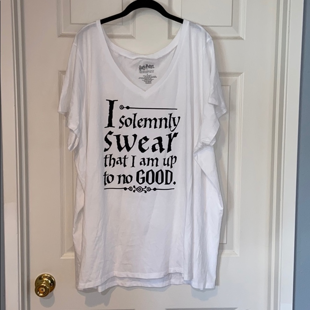 Torrid Harry Potter white V neck T shirt